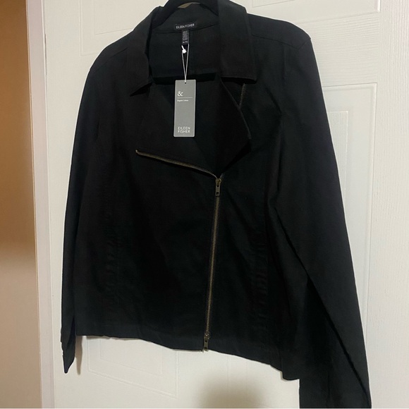 Eileen Fisher Black Moto Jacket XL - Picture 4 of 12